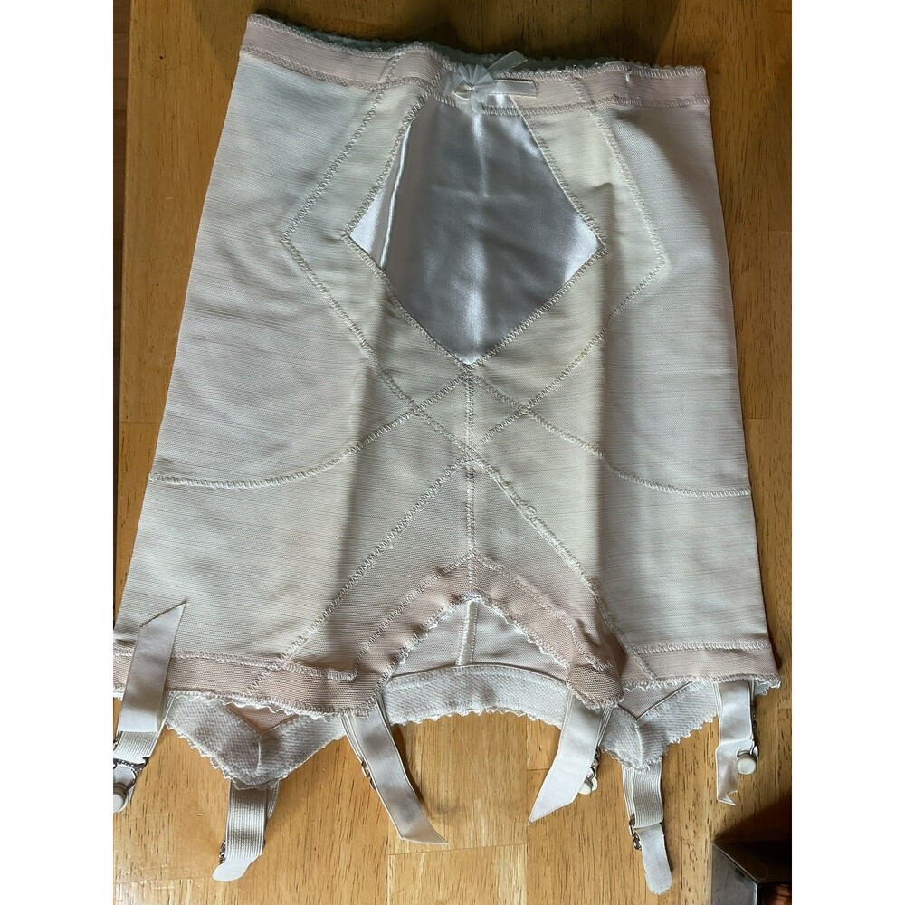 VTG excellent Open Bottom GIRDLE Skirt TIGHT Waist Cincher GARTERS size small